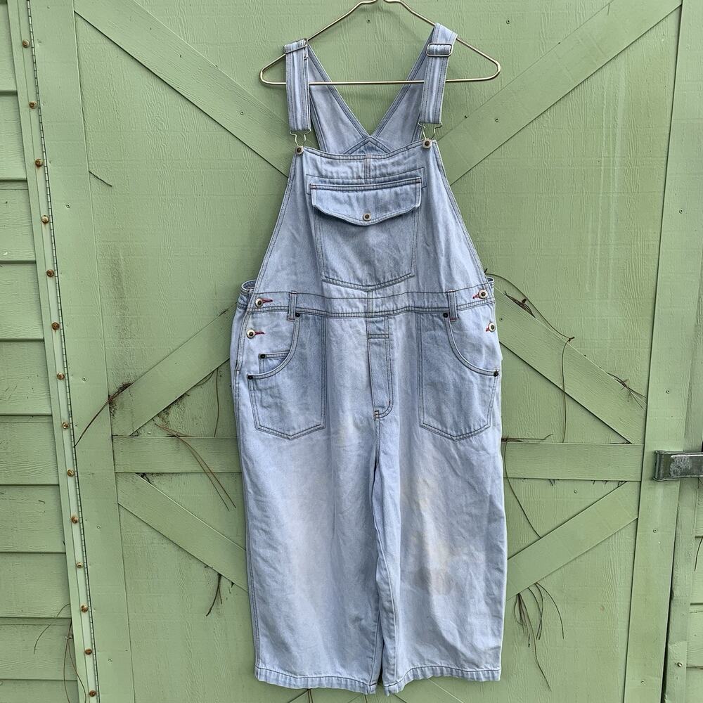 Carolina Blues Plus Overalls Women’s 38x20 Blue Denim Light Wash Bibs *READ DESC